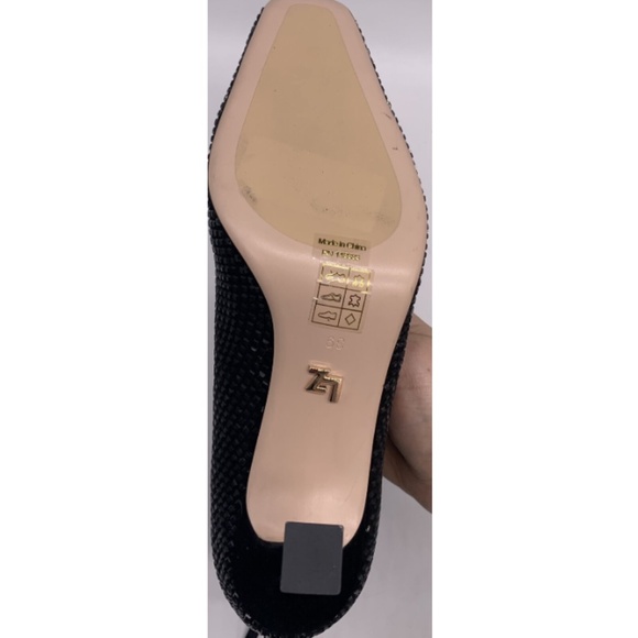 LOLA CRUZ Black Crystal Ankle Boots sz 39 us 9 - Picture 7 of 8